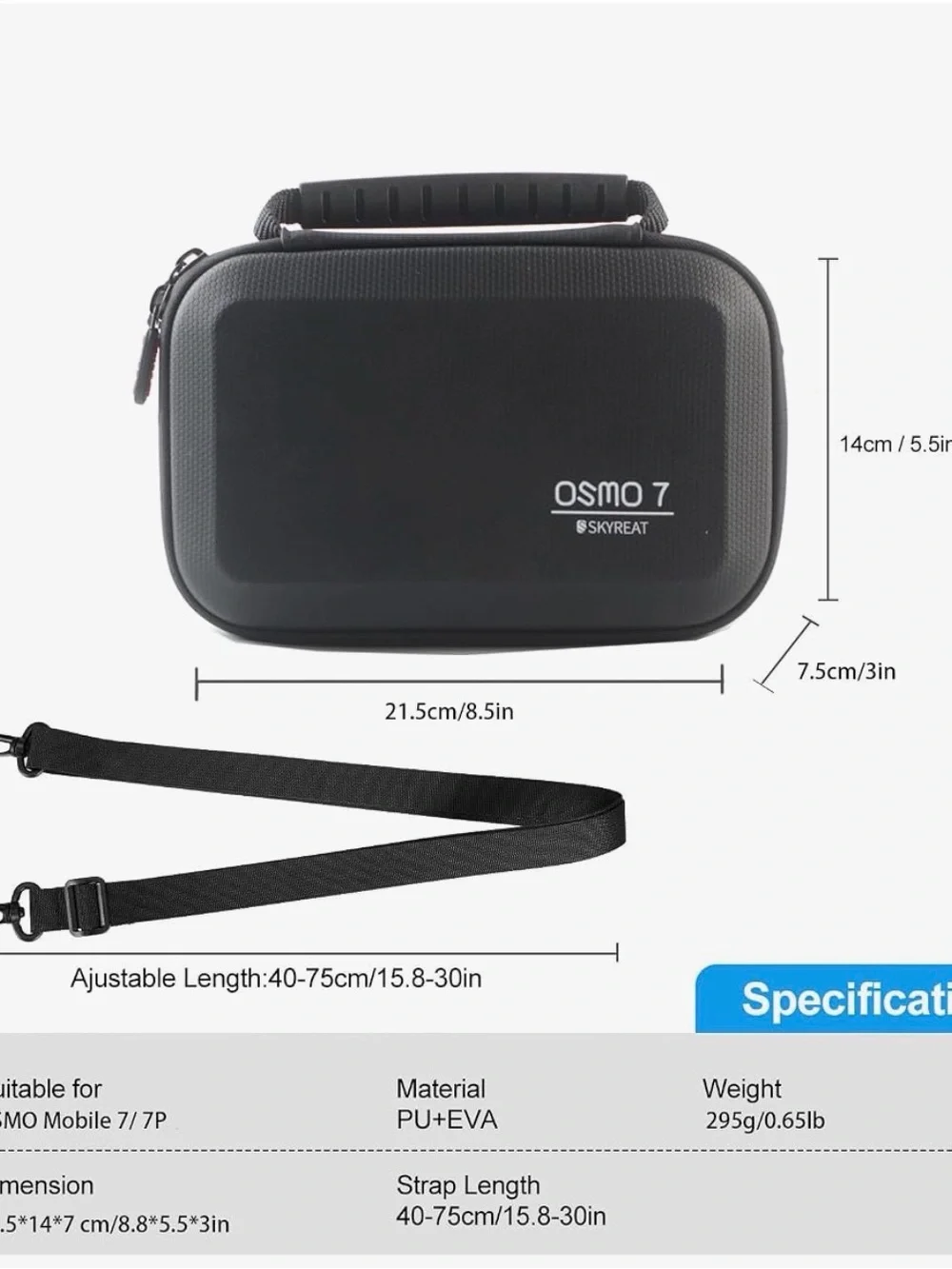 New SKYTREAT Black Gimbal Case ONLY  for Handheld Stabilizer DJI Osmo Mobile 7P